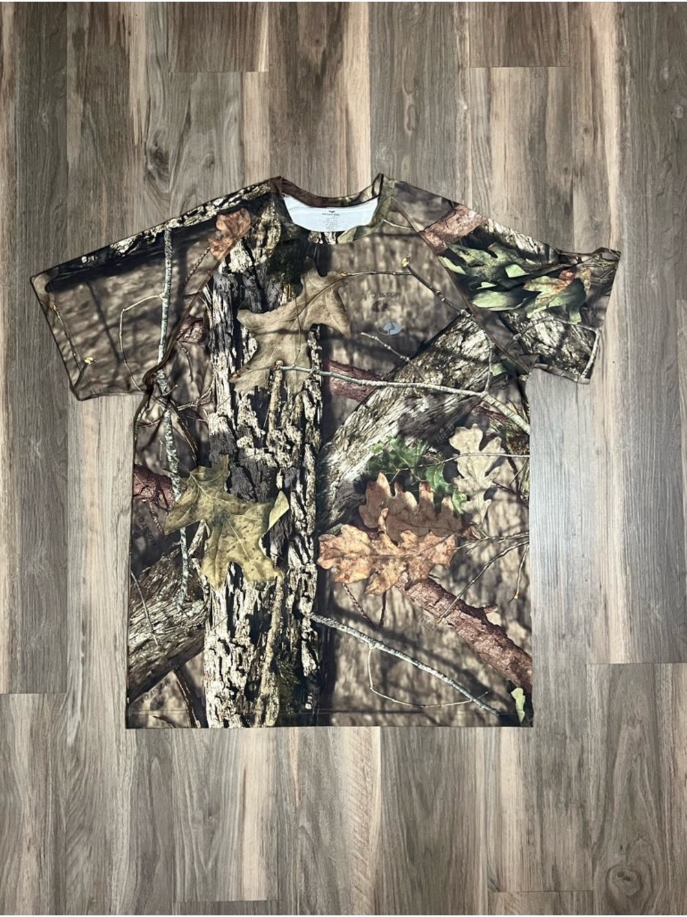 Mossy Oak Men’s Large Camo Short Sleeve Performance Stretch Hunting Outdoors